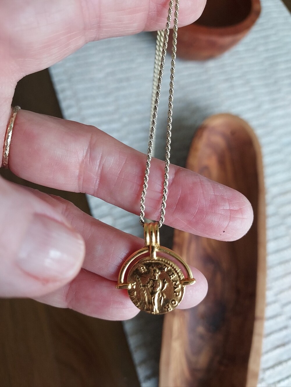 Missoma X Lucy Williams Roman Arc Coin Necklace - Picture 2 of 8
